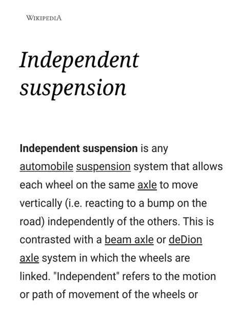 IndependentSuspension:AdvantagesandApplications