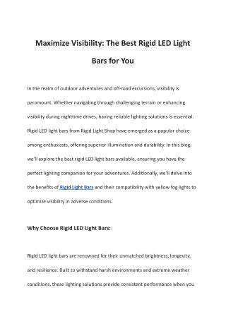 Rock Lights: Illumination for Rock Crawling