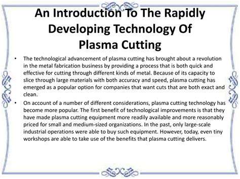IntroductiontoPlasmaCuttingTechnology